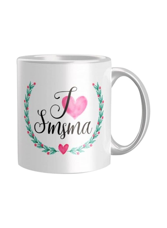 iPrint Printed Ceramic Coffee Mug White/Green/Pink Standard