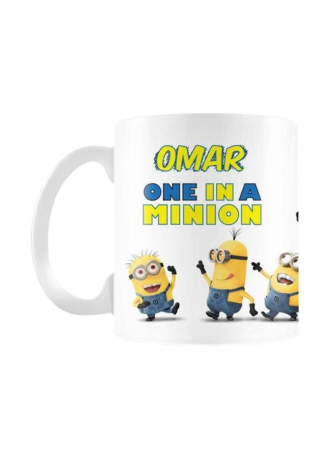 Fast Print Printed Ceramic Coffee Mug White/Yellow One Size