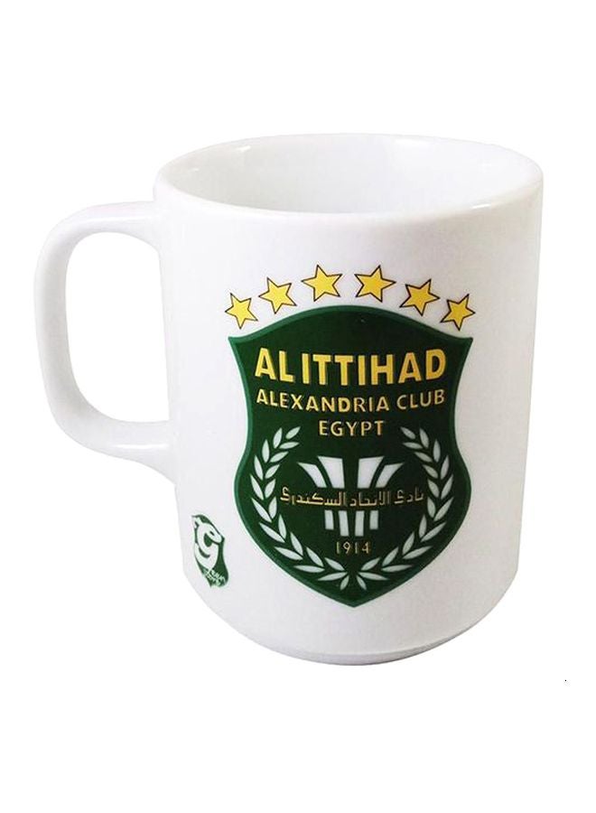 فاست برينت قدح قهوة بطبعة اقتباس أبيض/أخضر/أصفر