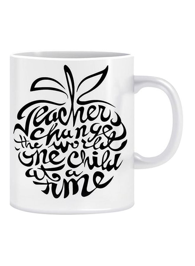 فاست برينت قدح قهوة بطبعة اقتباس أسود/ أبيض