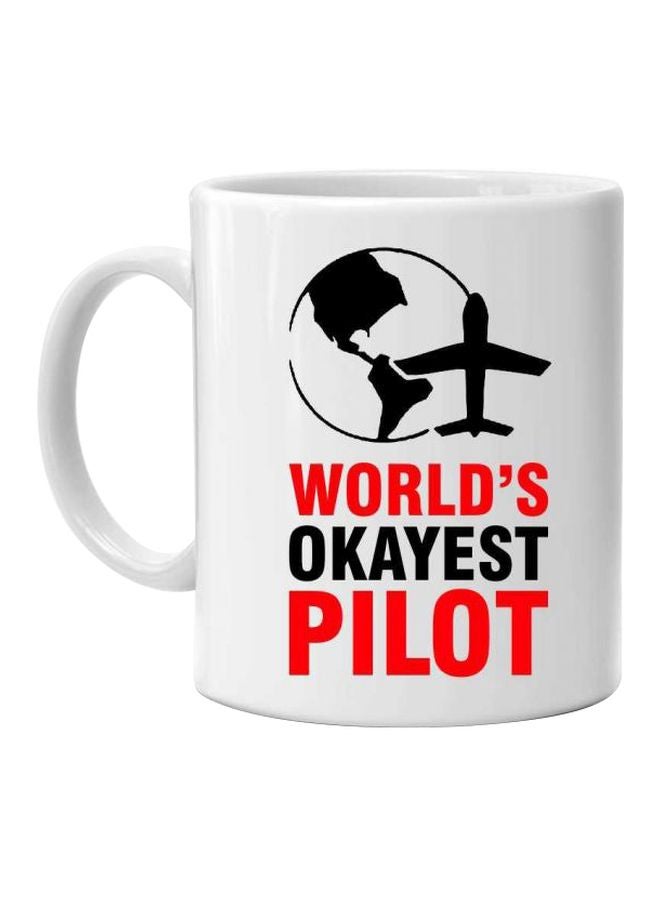 Quote Printed Coffee Mug Red/Black/White