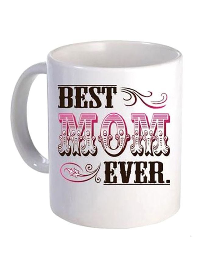 فاست برينت قدح قهوة بطبعة اقتباس وردي / أسود/ أبيض