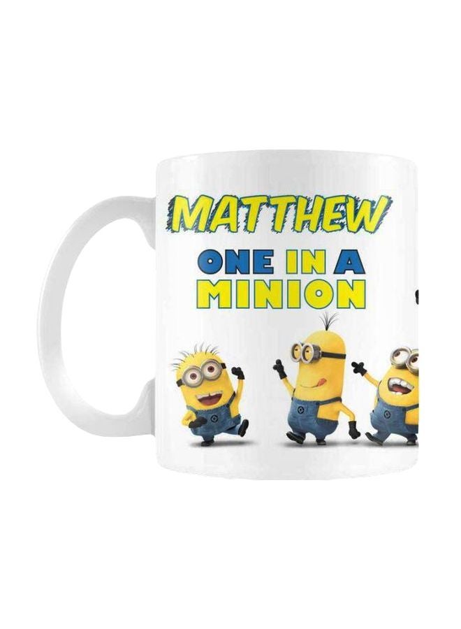 فاست برينت مج من السيراميك بطبعة أبيض/أصفر/أزرق