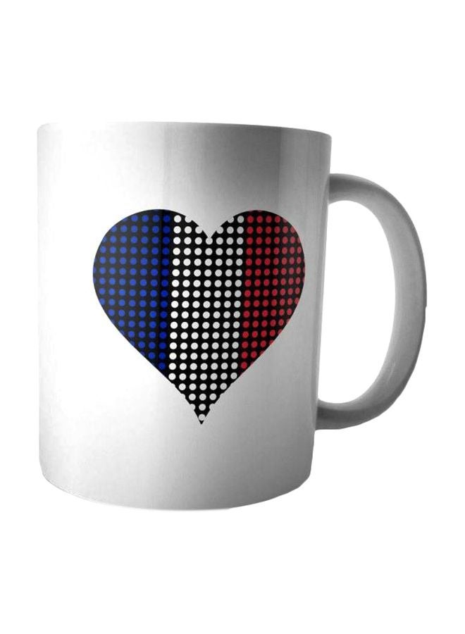 فاست برينت مج من السيراميك بطبعة أبيض/أزرق/أحمر