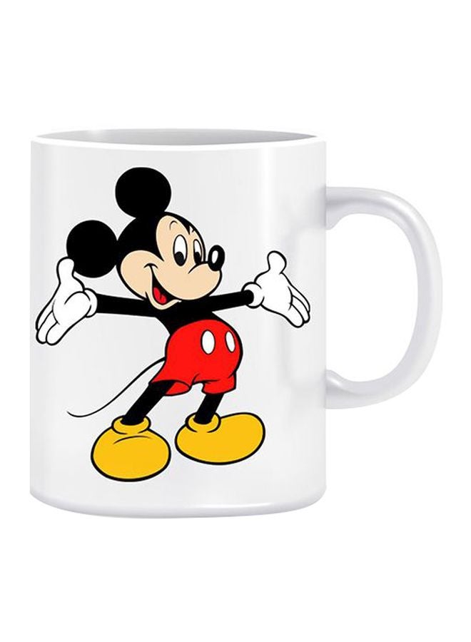 Fast Print Mickey Mouse Printed Coffee Mug White/Red/Black