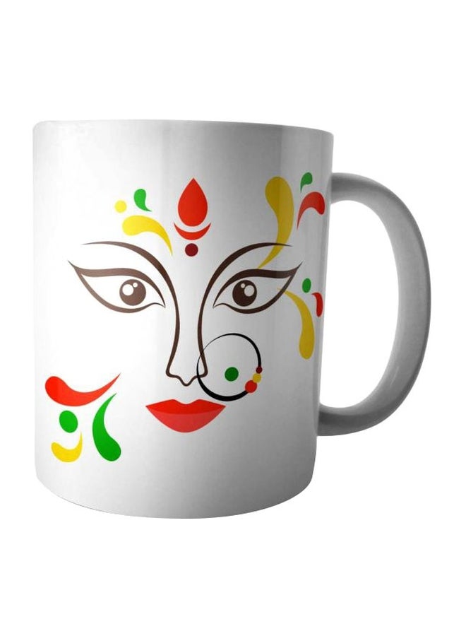 فاست برينت مج من السيراميك بطبعة أبيض/أحمر/أصفر