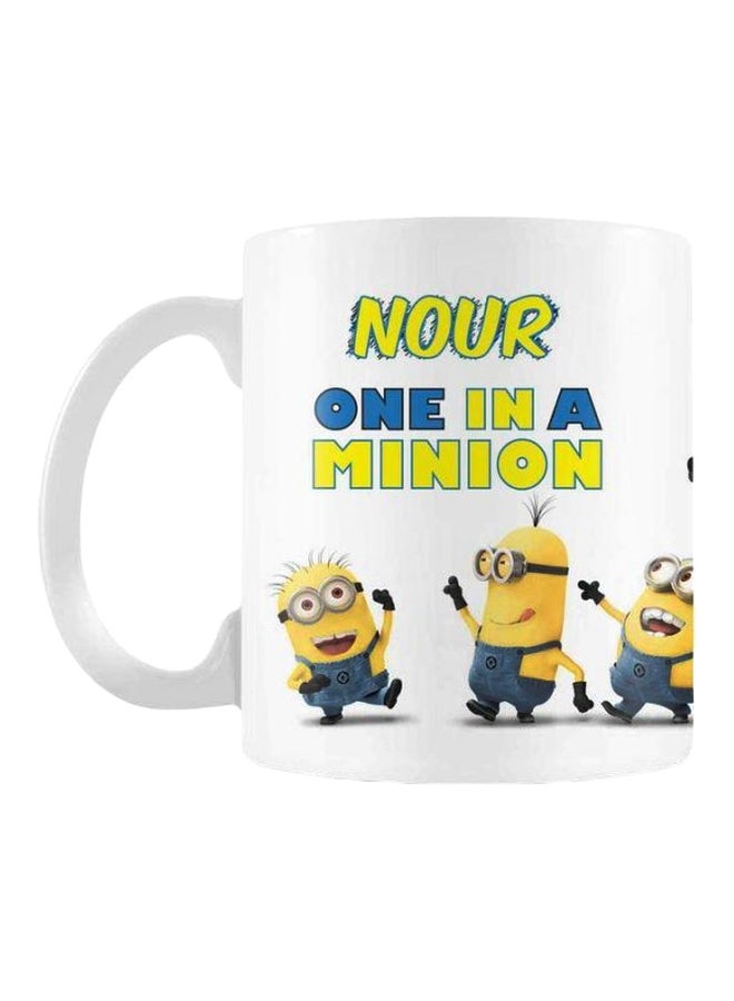Fast Print Minions Printed Mug White/Yellow/Blue
