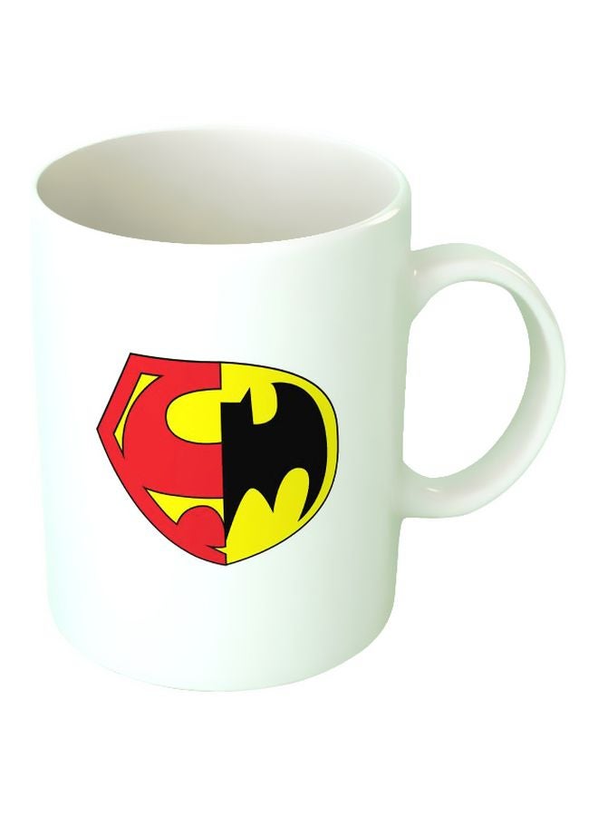 Upteetude Printed Ceramic Coffee Mug White/Black/Red 