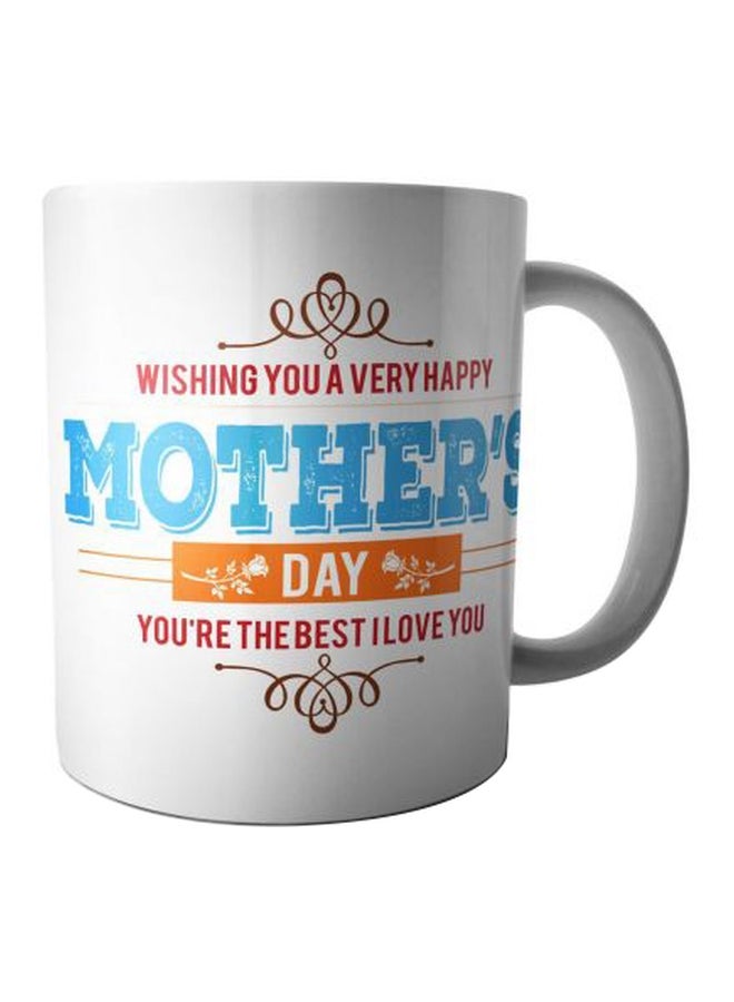 فاست برينت مج من السيراميك بطبعة أبيض/أزرق/برتقالي