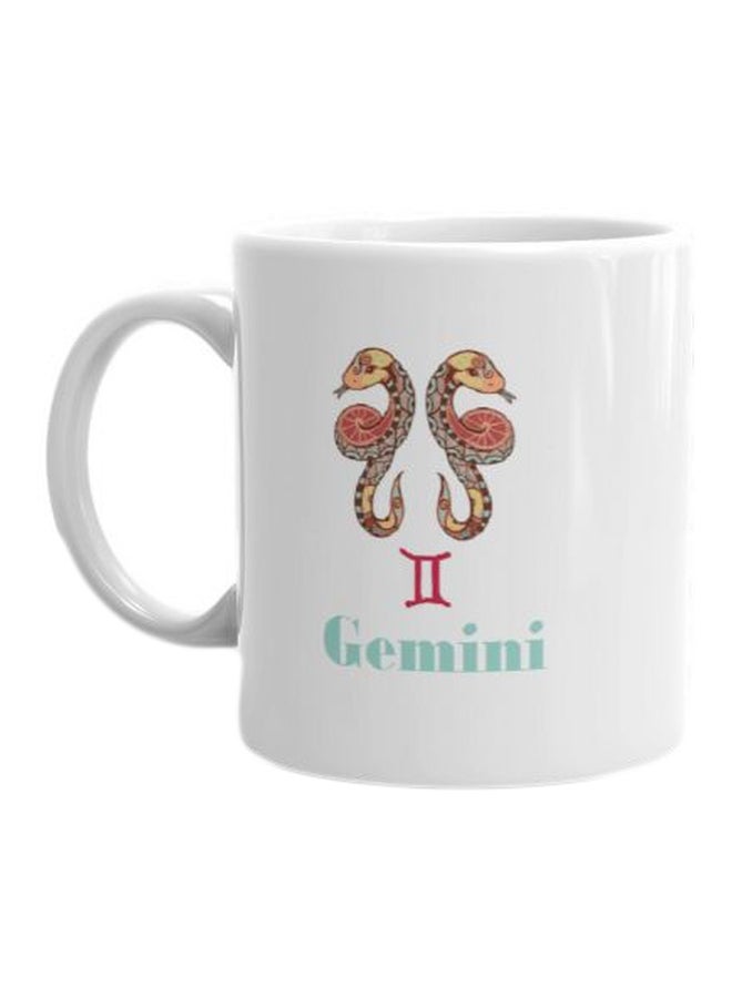 Fast Print Printed Ceramic Mug White/Yellow/Blue