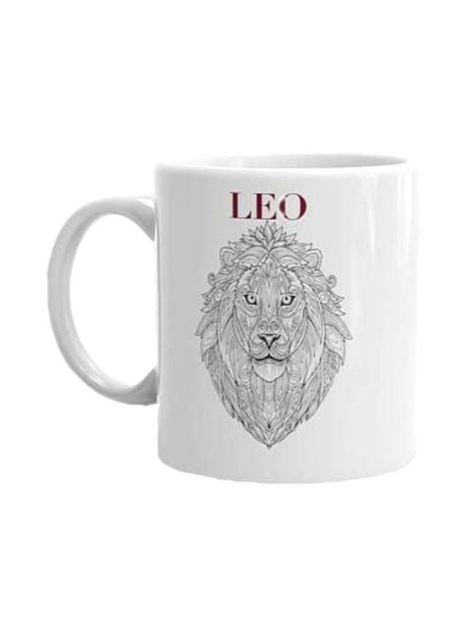 Fast Print Leo Printed Mug White/Black/Red Standard