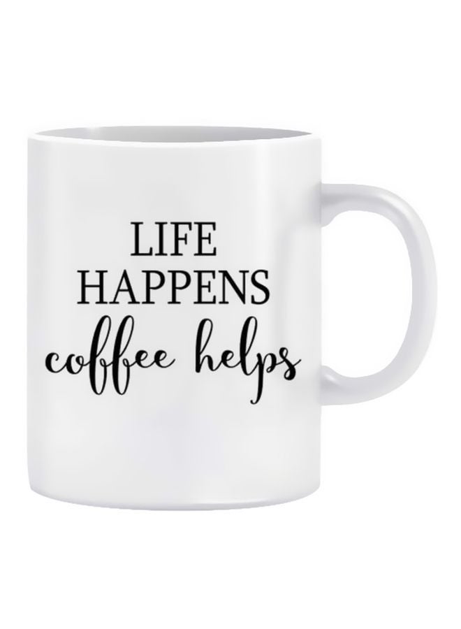 Fast Print Printed Ceramic Mug White/Black