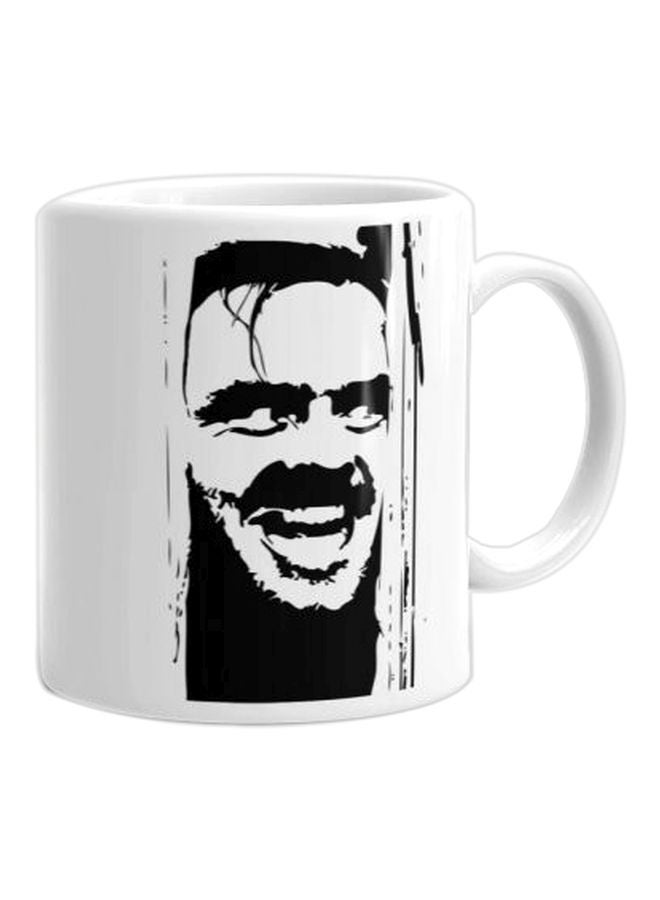 فاست برينت مج من السيراميك بطبعة أبيض/ أسود