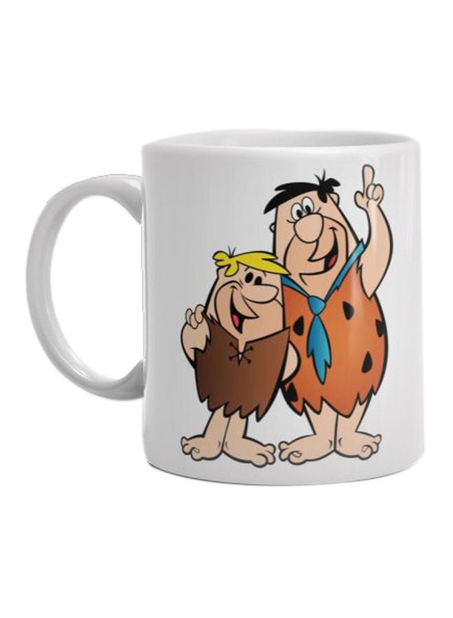 فاست برينت مج من السيراميك بطبعة بيج/ بني/ برتقالي