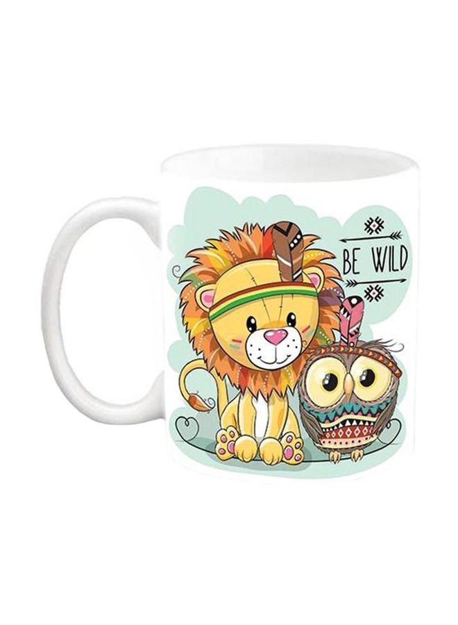 فاست برينت مج من السيراميك بطبعة أصفر/بني/أخضر