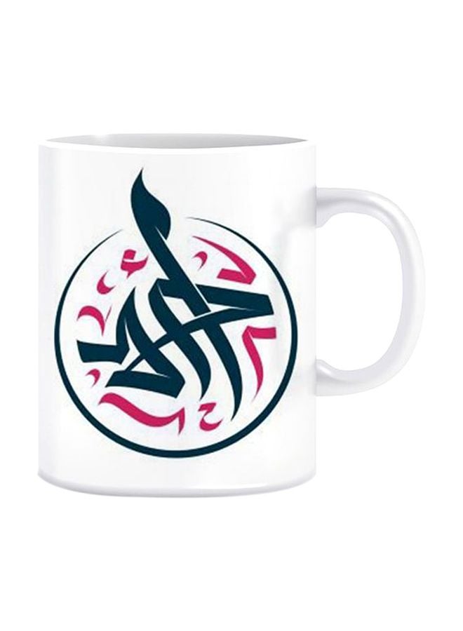 فاست برينت مج من السيراميك بطبعة أبيض/أزرق/أحمر