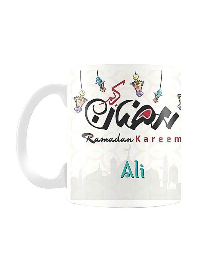 فاست برينت مج مطبوع بعبارة رمضان كريم أسود/أحمر/أبيض Standard