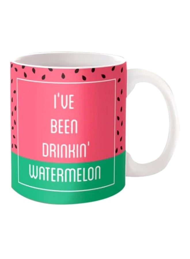 iPrint Printed Coffee Mug Pink/Green/White 
