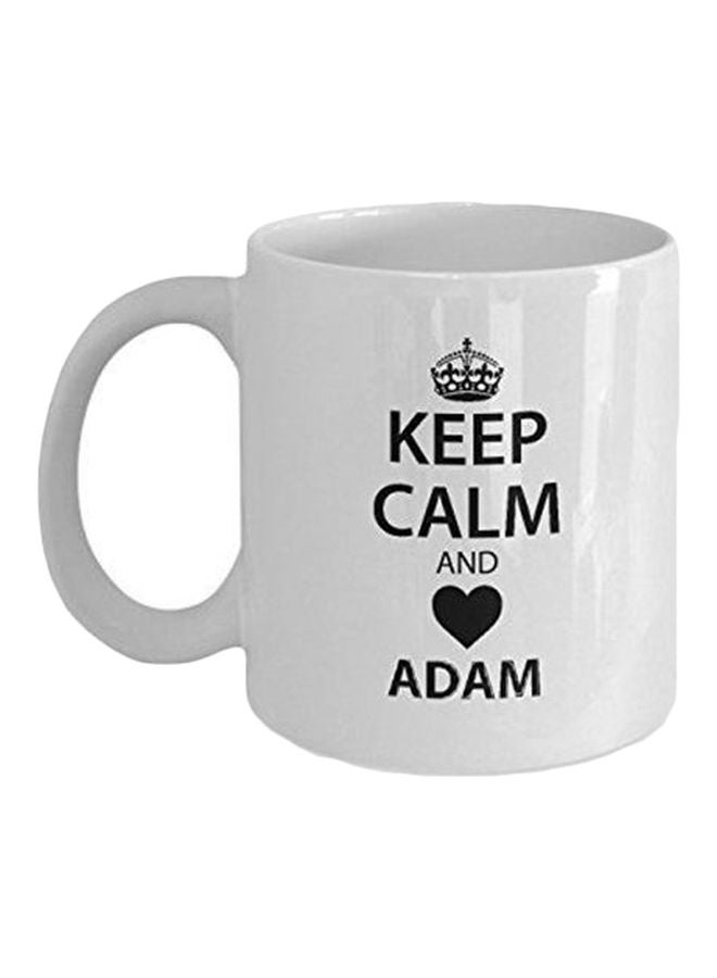 فاست برينت مج من السيراميك بطبعة أبيض/ أسود