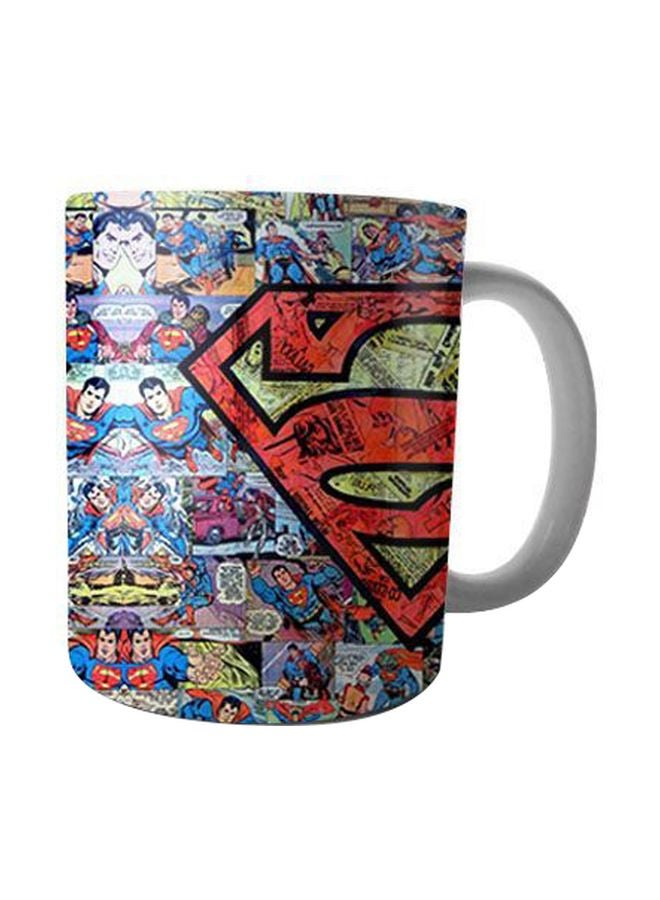 فاست برينت مج قهوة بطبعة شخصية سوبرمان أحمر / أزرق / أصفر Standard