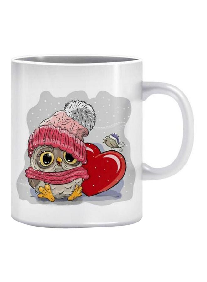 فاست برينت مج من السيراميك بطبعة أبيض/رمادي/أحمر