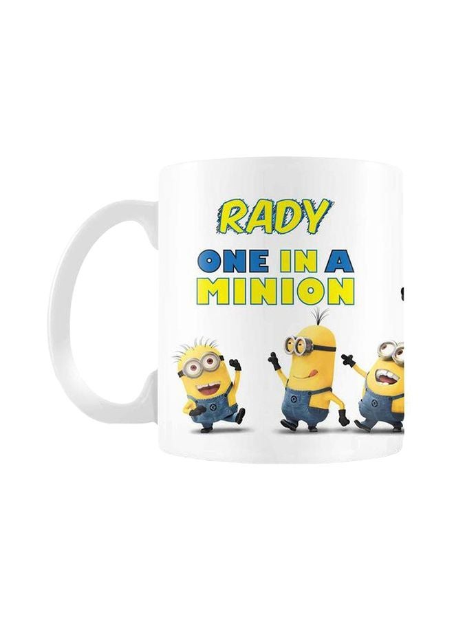 فاست برينت مج من السيراميك بطبعة أبيض/أصفر/أزرق