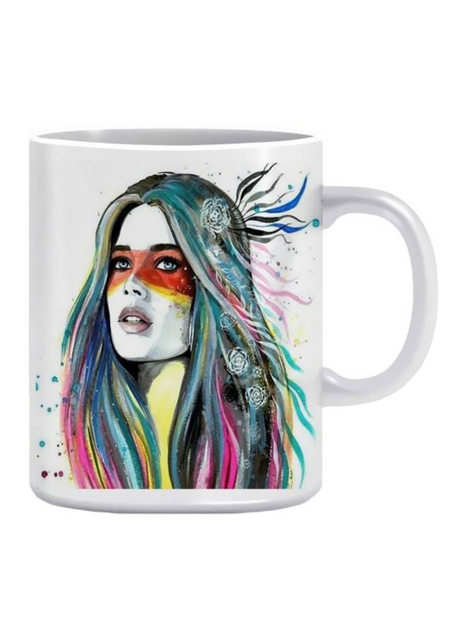 فاست برينت مج من السيراميك بطبعة أبيض/أخضر/أحمر