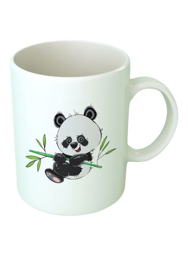 Fast Print Panda Printed Coffee Mug White/Black/Green