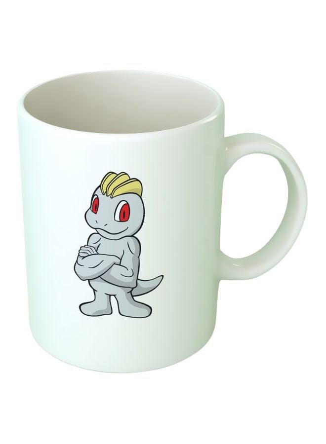 فاست برينت مج مطبوع عليه شخصية ماتشوب من المسلسل الكرتوني "Pokémon" أبيض/رمادي/أصفر