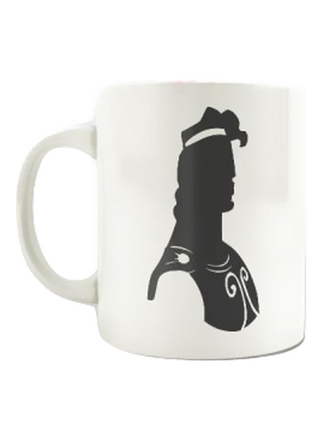 برنتيك مج من السيراميك بطبعة أبيض/ أسود