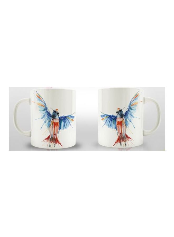 PrinTech Printed Ceramic Coffee Mug White/Blue/Orange  - Image 2