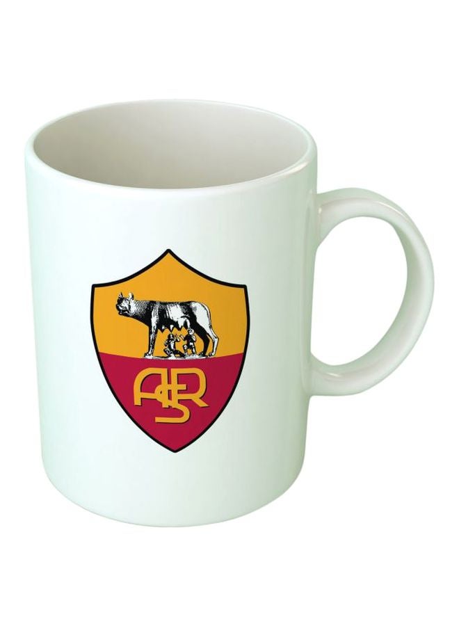 فاست برينت مج من السيراميك بطبعة أبيض/أحمر/أصفر