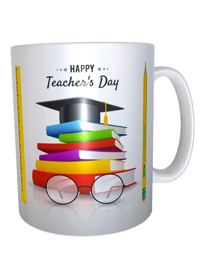 فاست برينت مج بطبعة "Happy Teacher's Day" أخضر/ أحمر/ أصفر Standard