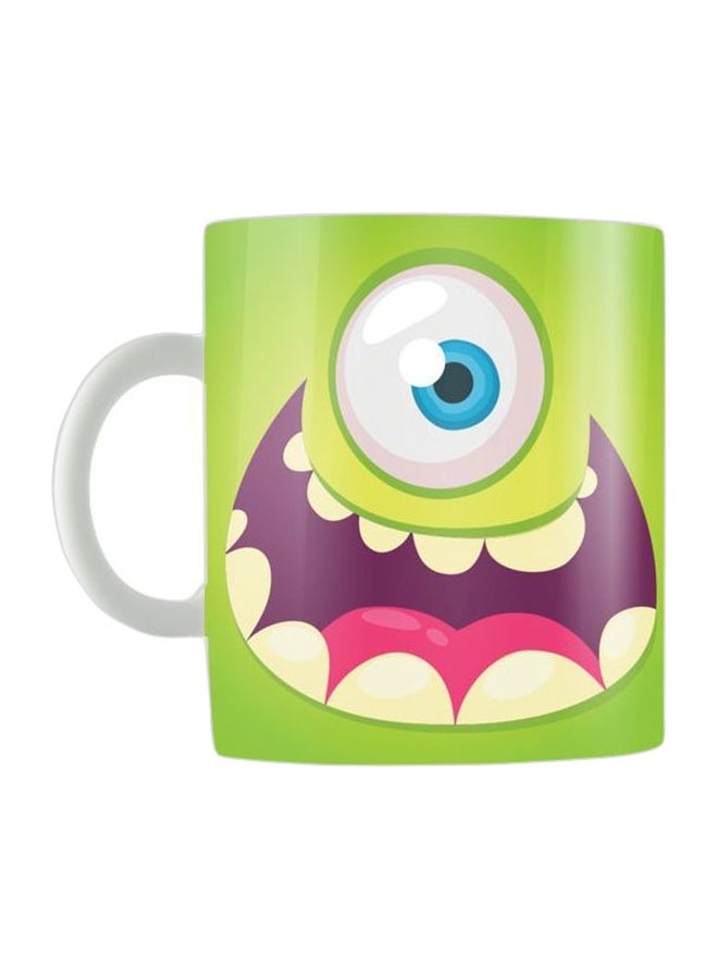 Octopus Printed Ceramic Coffee Mug Green/Purple One Size 