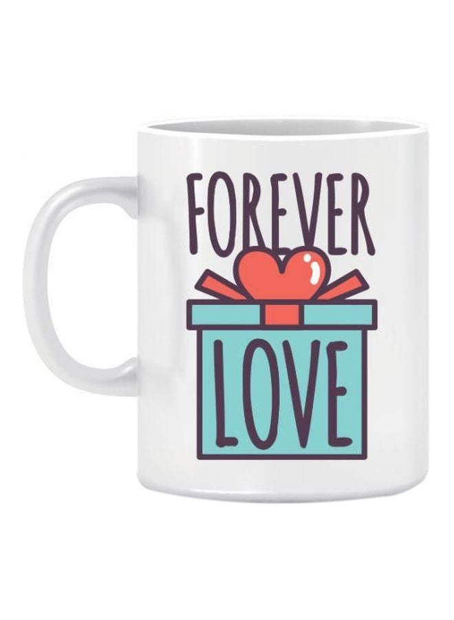 papeyone - Forever Love Printed Mug White/Blue/Red - Image 1