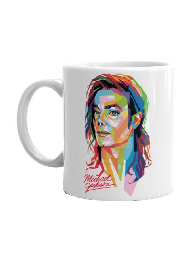 فاست برينت مج من الخزف مزين بطبعة أحمر/أبيض/أزرق