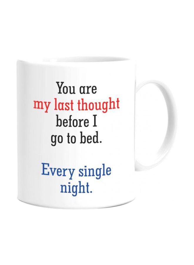 أف إم ستايلز مج قهوة بطبعة تحمل عبارة You Are My Last Thought أحمر / أزرق / أسود