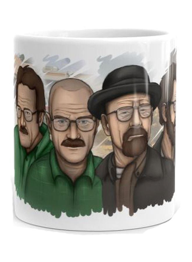 Fast Print Breaking Bad Printed Ceramic Mug White/Black/Green