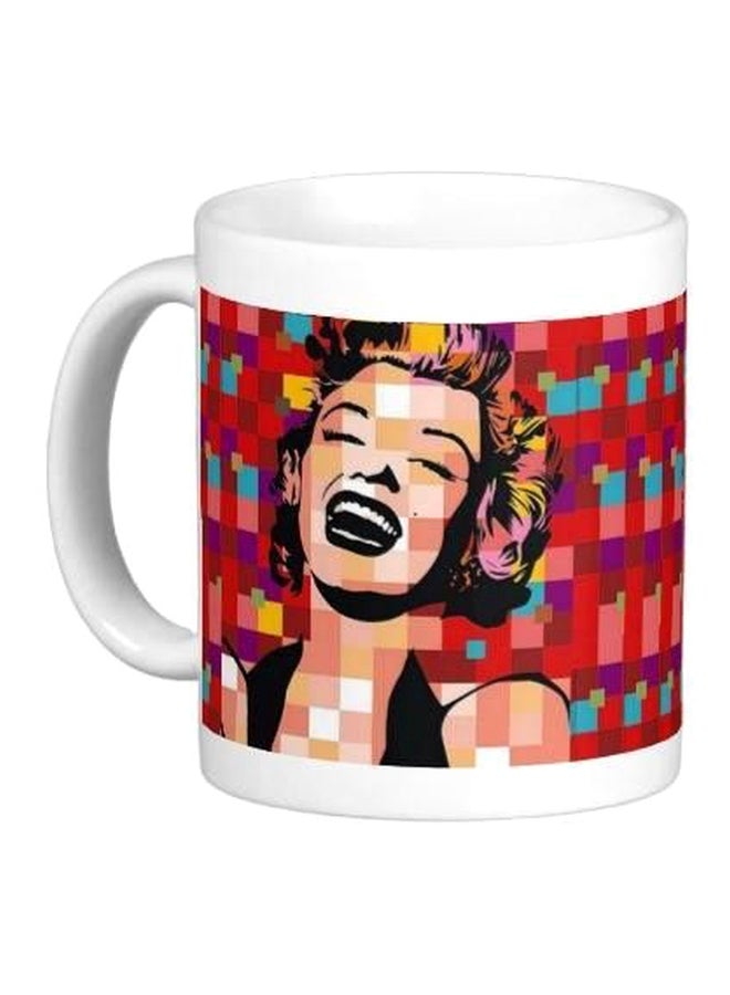 iPrint Printed Ceramic Coffee Mug Red/White One Size