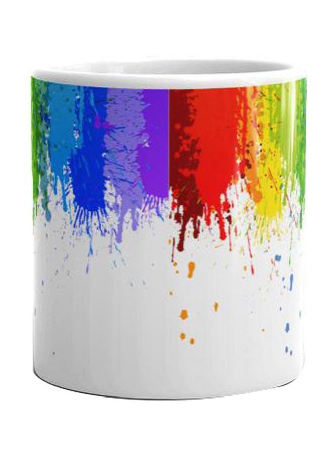 فاست برينت مج من السيراميك بطبعة أبيض/أحمر/أزرق