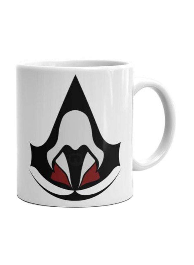 فاست برينت مج سيراميك مزين بطبعة أبيض/أسود/أحمر