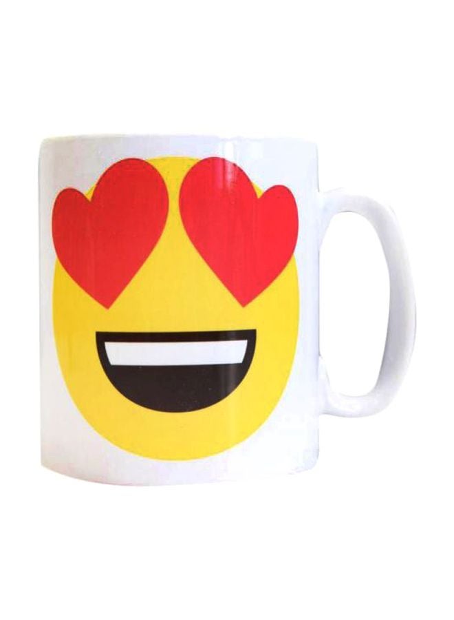 Fast Print Printed Ceramic Mug White/Yellow/Red