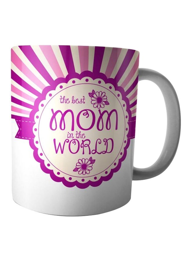Best Mom Printed Mug White/Pink/Beige
