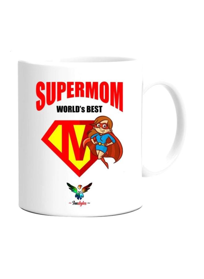 فاست برينت مج من السيراميك بطبعة أبيض/ أسود/ أحمر/ أصفر