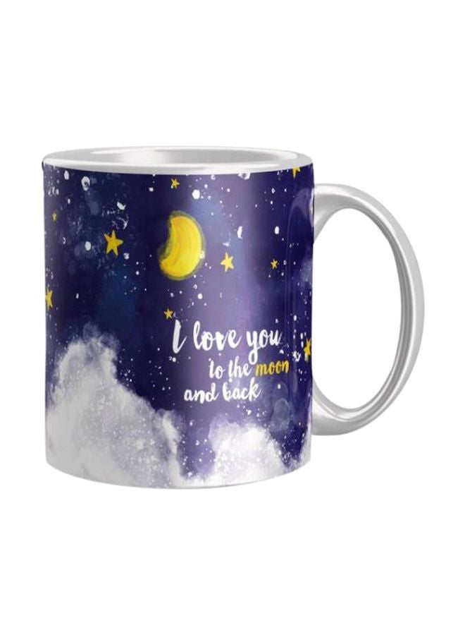 iPrint Printed Ceramic Coffee Mug Purple/Grey/Yellow One Size 