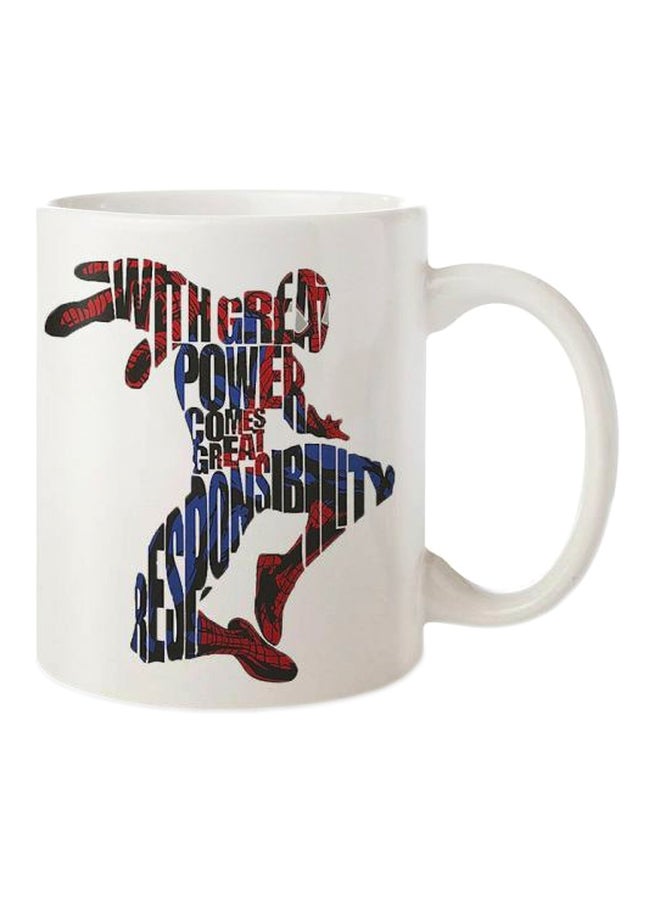 Hazel - Printed Ceramic Mug White/Black/Red - Image 1