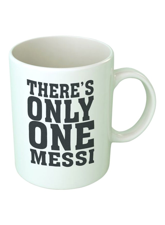 Upteetude There's Only One Messi Printed Coffee Mug White/Black 