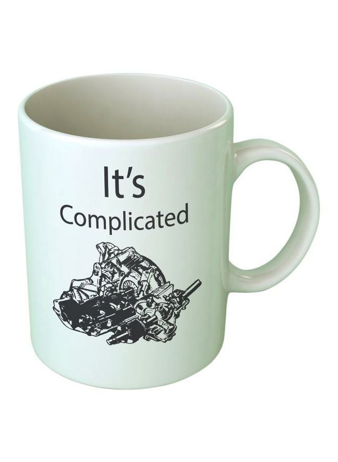 Upteetude Its Complicated Printed Coffee Mug White/Black 