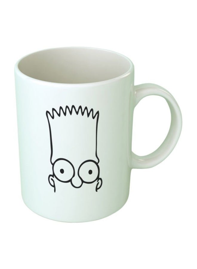 Upteetude Simpson Printed Coffee Mug White/Black 