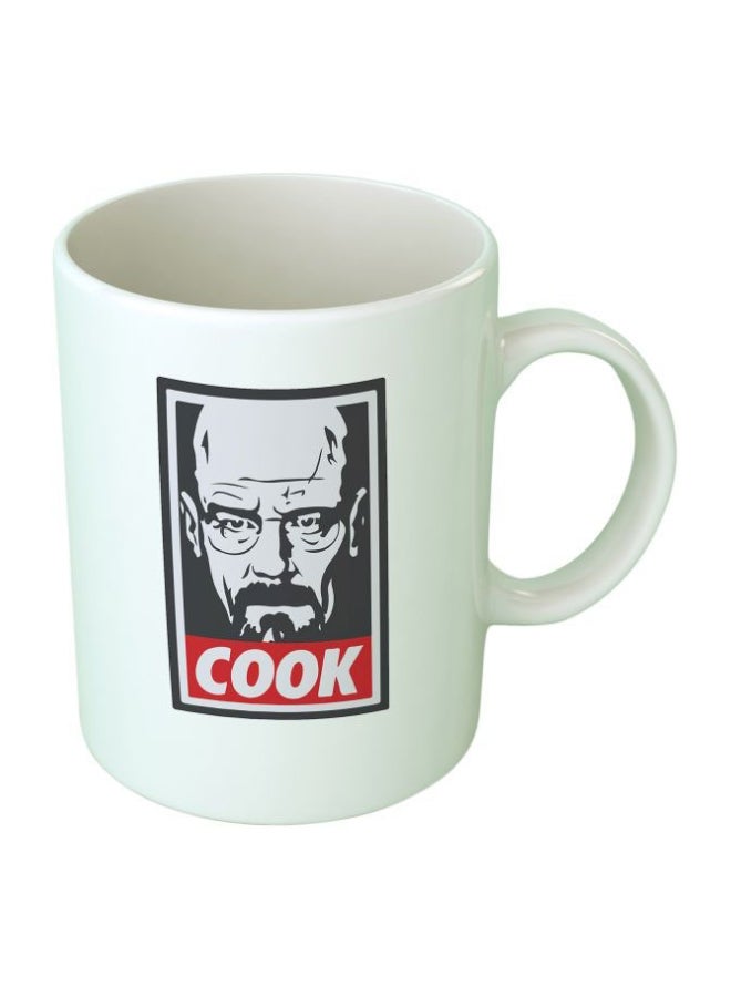 Upteetude Cook Printed Coffee Mug White/Grey/Red 